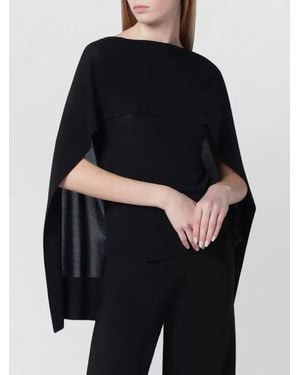 Alberta Ferretti Knitwear Cape Design Open Back Style - Black