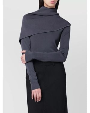 Entire studios Turtleneck Cape Sweatshirt - Blue