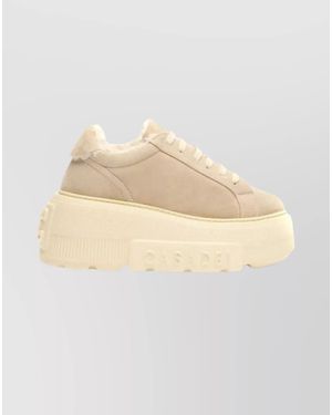 Casadei Suede Low-Top Trainers - Natural