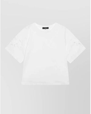 Weekend by Maxmara Cotton Embroidered T-Shirt - White