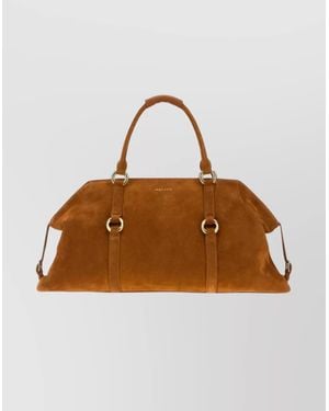 McQueen Farringdon Maxi Handbag Structured Shape - Brown