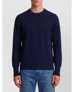 Ballantyne Cashmere Crewneck Knit Sweater Long Sleeves - Blue