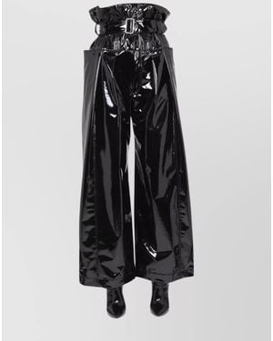 Philosophy Vinyl Wide-Leg Trousers - Black