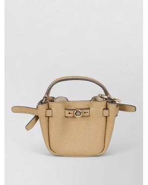 Tory Burch Romy Leather Bucket Bag - Metallic