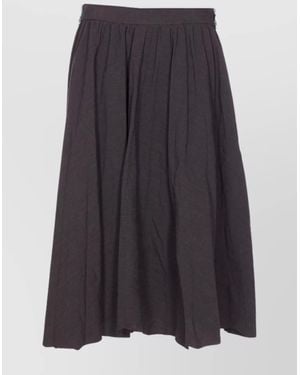 Balenciaga Hybrid Pleated Midi Skirt Pockets - Blue