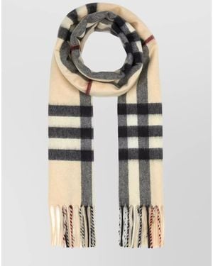 Burberry Cashmere Checked Scarf - Orange