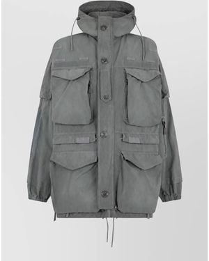 Maison Margiela Oversized Hooded Parka - Gray