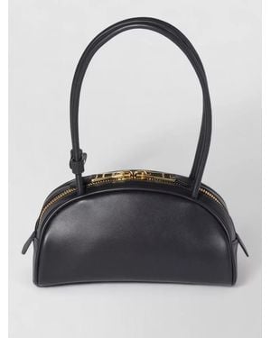 Miu Miu Softy Mini Leather Bowling Top Handle Bag - Black