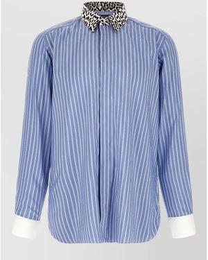 Tom Ford Silk Classic-Fit Striped Shirt - Blue