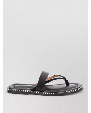 Dries Van Noten Leather Slides - Metallic