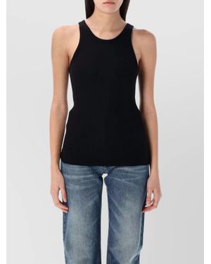 ÉTERNE Ribbed Racerback Tank Top - Black