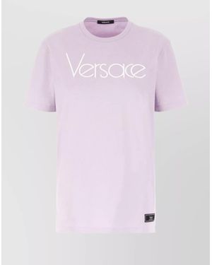 Versace Ribbed Loose-Fit T-Shirt - Pink