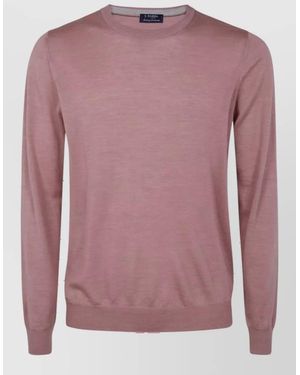 Barba Napoli Wool Crew Neck Jumper - Pink
