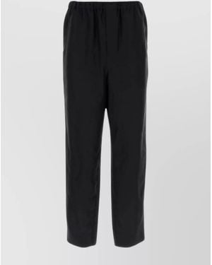 Saint Laurent High-Rise Tapered Trousers - Black