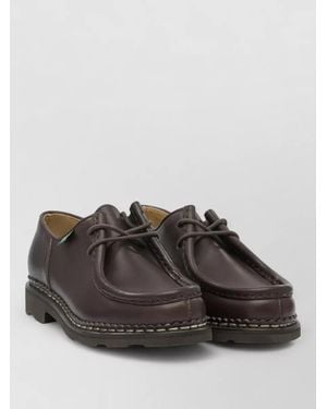 Paraboot Michael Lace Up Loafers Round Toe - Brown