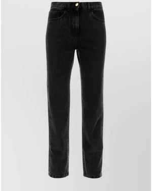 Palm Angels Denim Straight Trousers - Black