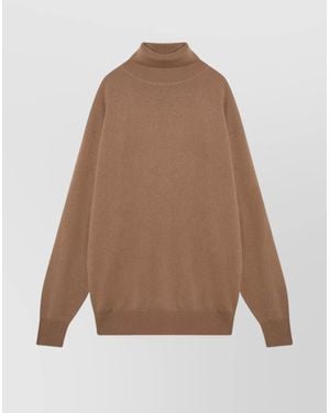 Dries Van Noten Cashmere Turtleneck Sweater High Collar - Natural
