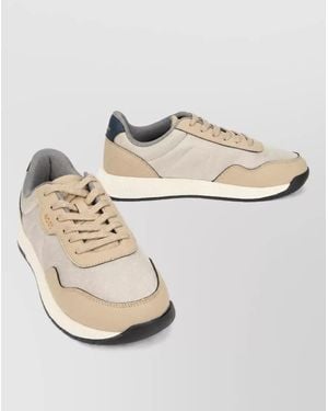 BOSS Calfskin Low-Top Sneakers - Natural