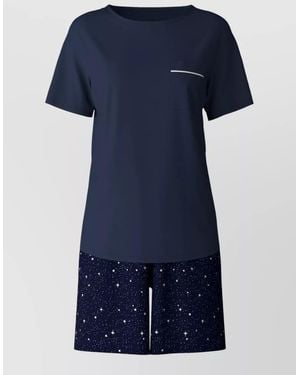 CALIDA Short Pyjama Set Star Pattern - Blue