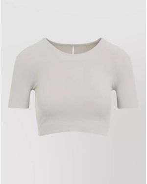 Wolford Seamless Cropped Top Short Sleeves Crew Neck - White
