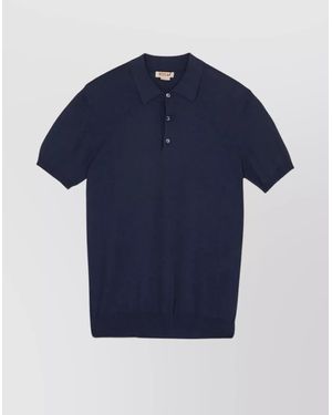Baracuta Lightweight Slim Fit Polo Shirt - Blue