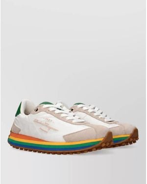 Ferragamo Textile Low-Top Sneakers - Multicolor