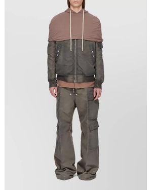 Rick Owens Nylon Bomber Jacket - Gray