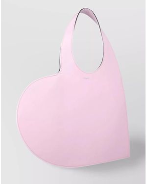 Coperni Heart Leather Tote Bag - Pink