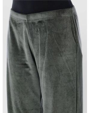 Balenciaga Luxe Velvet Wide Leg Pants - Gray