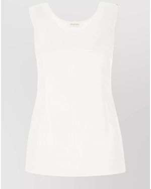 Sportmax Padded Sleeveless Top - White