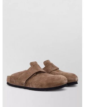 Birkenstock Loma Adjustable Strap Flat Sole Slippers - Brown