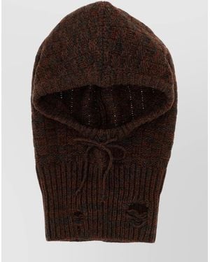 MM6 by Maison Margiela Wool Balaclava - Brown