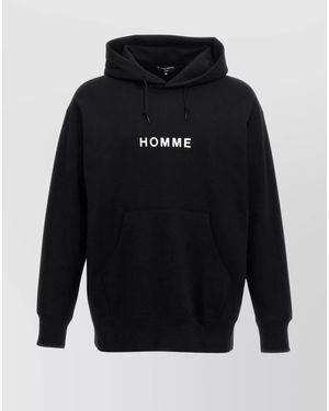 Comme des Garçons Logo Print Hoodie - Black