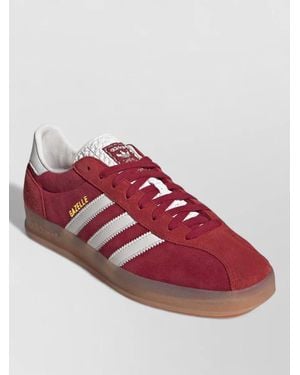 adidas Originals Suede Trainers Contrast Stripes Rubber Sole - Red