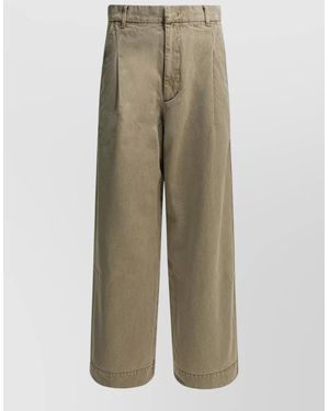 Soeur Devy Wide Leg Jeans Belt Loops - Natural