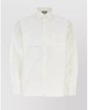 VTMNTS Cotton Oversized Shirt - White