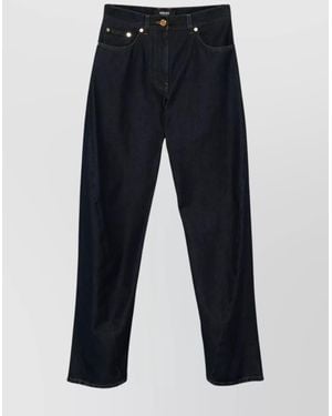 Versace Casual Boyfriend Jeans Five-Pocket Design - Blue