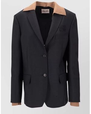 Miu Miu Oversized Blazer - Blue