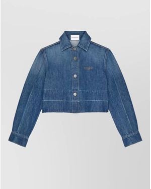 Givenchy Denim Shirt Jacket Raw Cut Hem - Blue