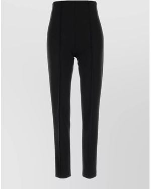 Jil Sander High Waist Stretch Jersey Slim Pants - Black