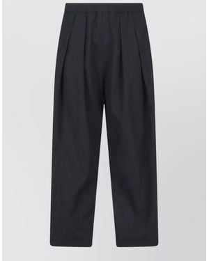 Maison Margiela Straight Trousers Pleated Front Side Pocket - Blue