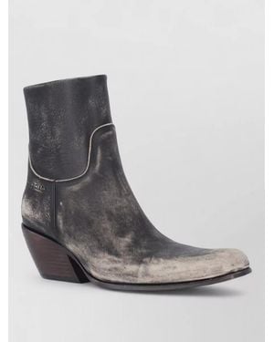 Balenciaga Leather Ankle Boots - Black