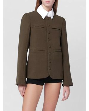 NAMACHEKO Tailored Jacket Long Sleeves Notched Collar - Brown