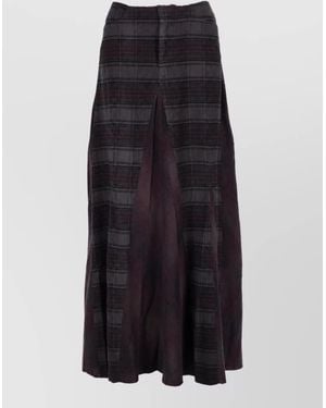 Our Legacy Checked Full Skirt - Black