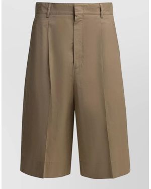 Soeur Organic Cotton Wide-Leg Knee-Length Shorts - Natural