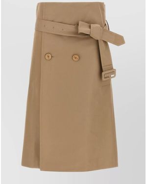 Vetements Cotton Deconstructed A-Line Skirt - Natural