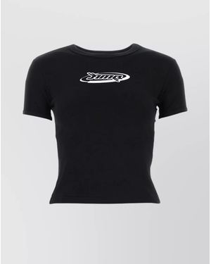 Ambush Cotton Slim-Fit Graphic-Print T-Shirt - Black
