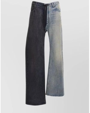 Balenciaga Denim Wide-Leg Jeans - Blue