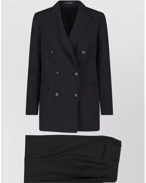Tagliatore Wool Silk Blazer - Blue
