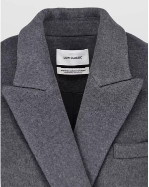 Low Classic Cashmere Wool Single Breasted Coat - Grey